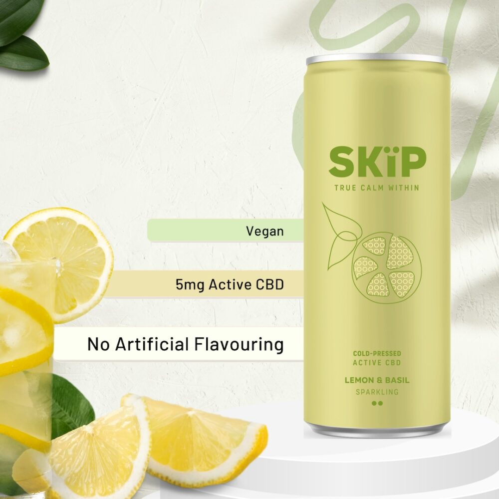 CBD Drink SKIP - Lemon Basil 3 statement CBD drink